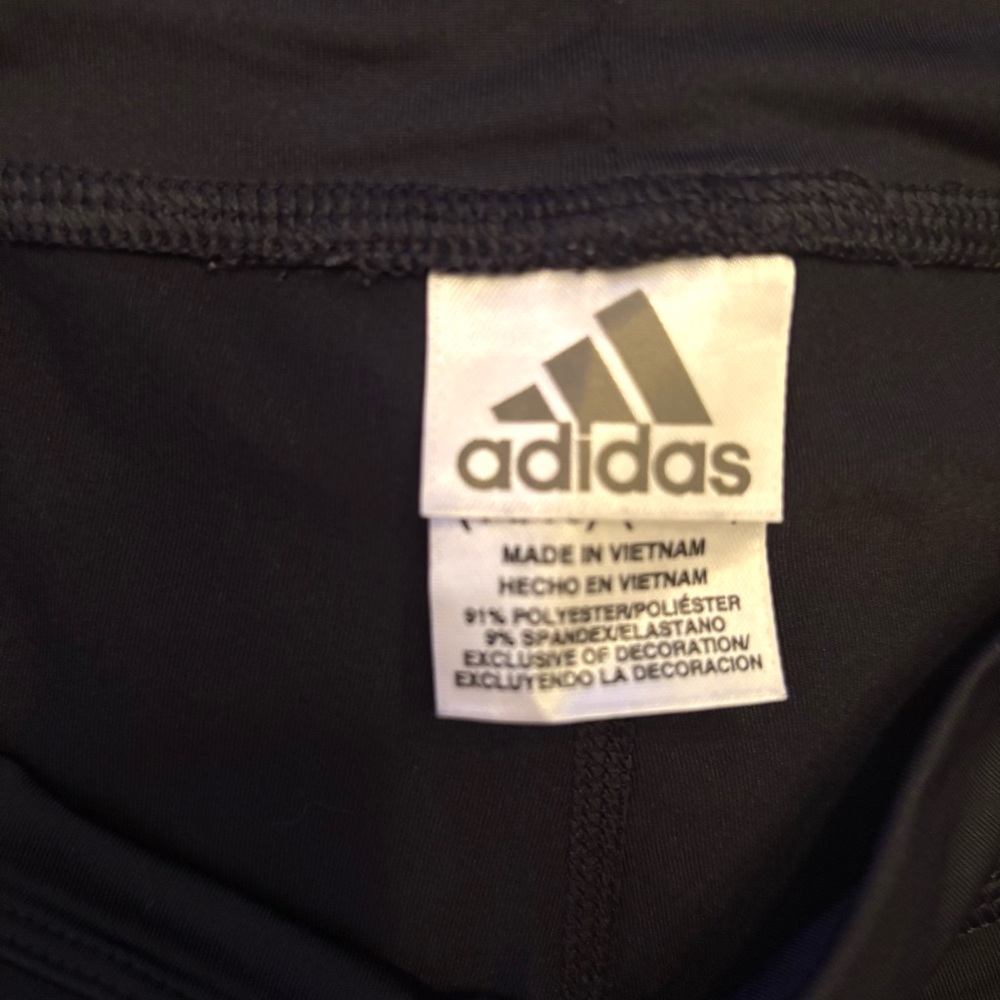 NWOT Adidas Black Silver Reflective Leggings Girls SZ XL 14 /16 - Picture 10 of 12
